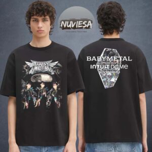 Babymetal Merch Intuit Dome Los Angeles World Tour 2025 2026 On November 1 2025 Exclusive Two Sided Unisex T-Shirt Babymetal Merch Intuit Dome Los Angeles World Tour 2025 2026 On November 1 2025 Exclusive Two Sided Unisex T-Shirt