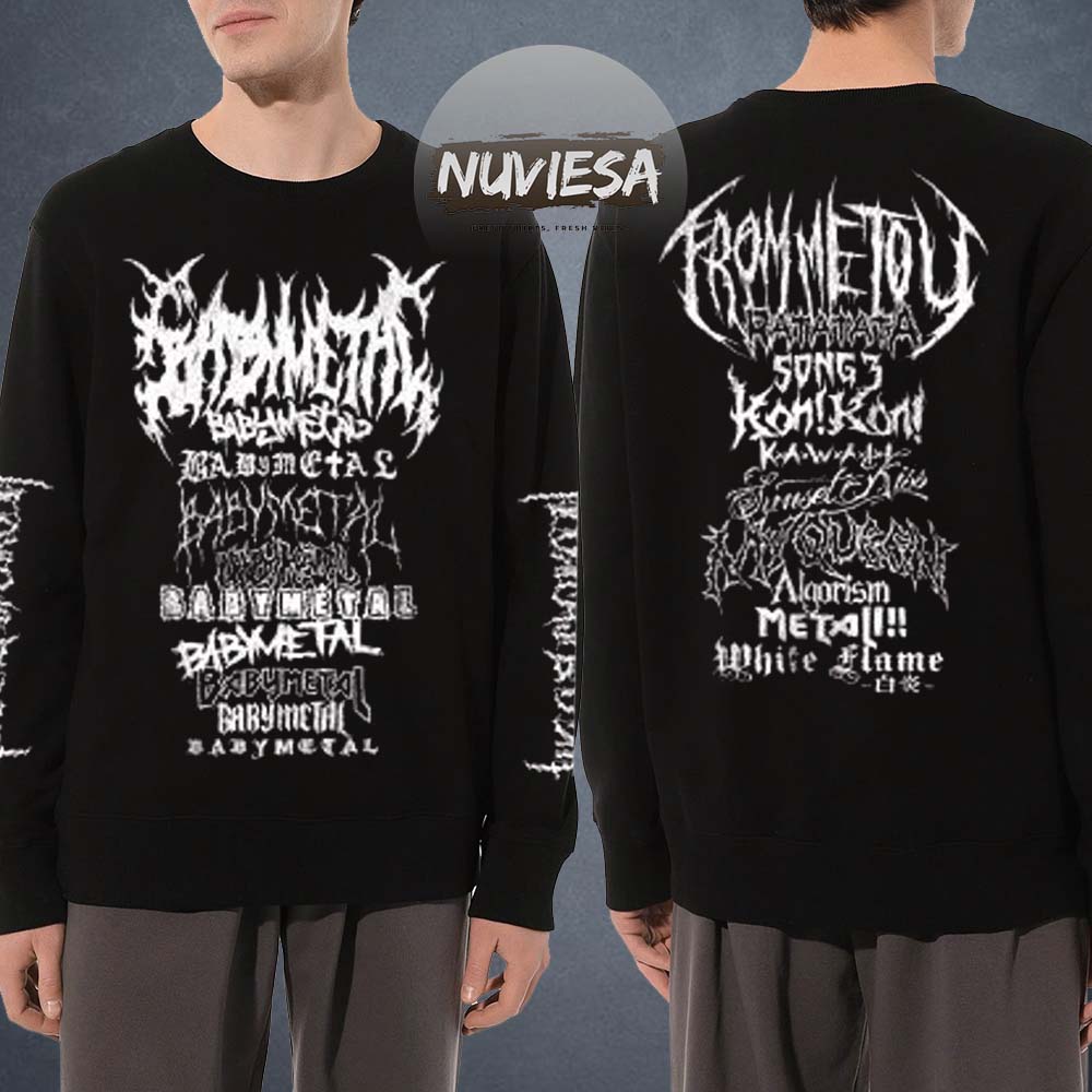 Babymetal Merch Intuit Dome Los Angeles World Tour 2025 2026 On November 1 2025 Metal Forth Metal Logo Longsleeve Tee Babymetal Merch Intuit Dome Los Angeles World Tour 2025 2026 On November 1 2025 Metal Forth Metal Logo Longsleeve Tee