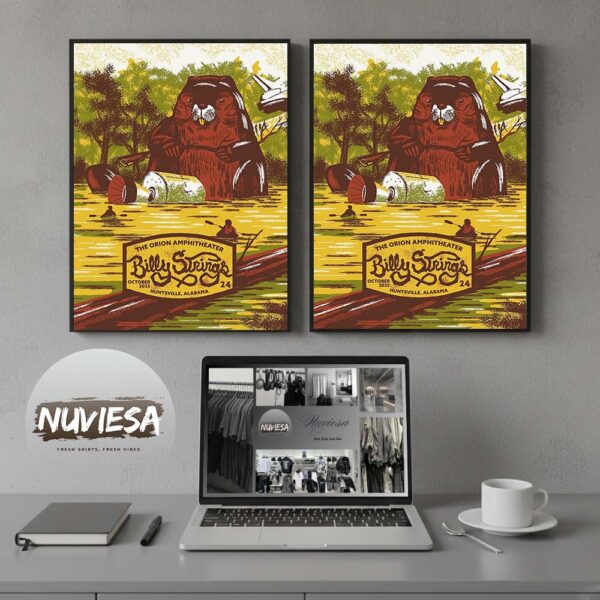 Billy Strings Night 2 At The Orion Amphitheater In Huntsville AL On October 24 2025 Home Decor Poster Canvas