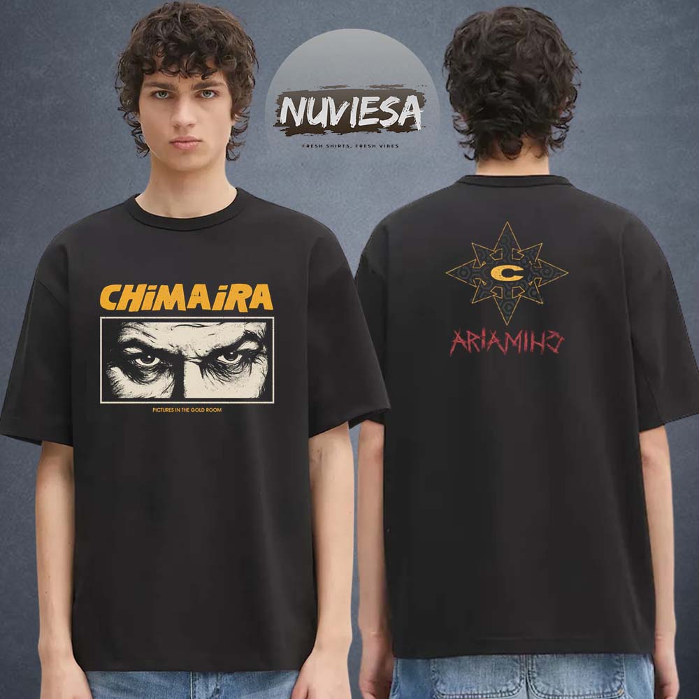 Chimaira Merch Pictures In the Gold Room Two Sided Unisex T-Shirt Chimaira Merch Pictures In the Gold Room Two Sided Unisex T-Shirt