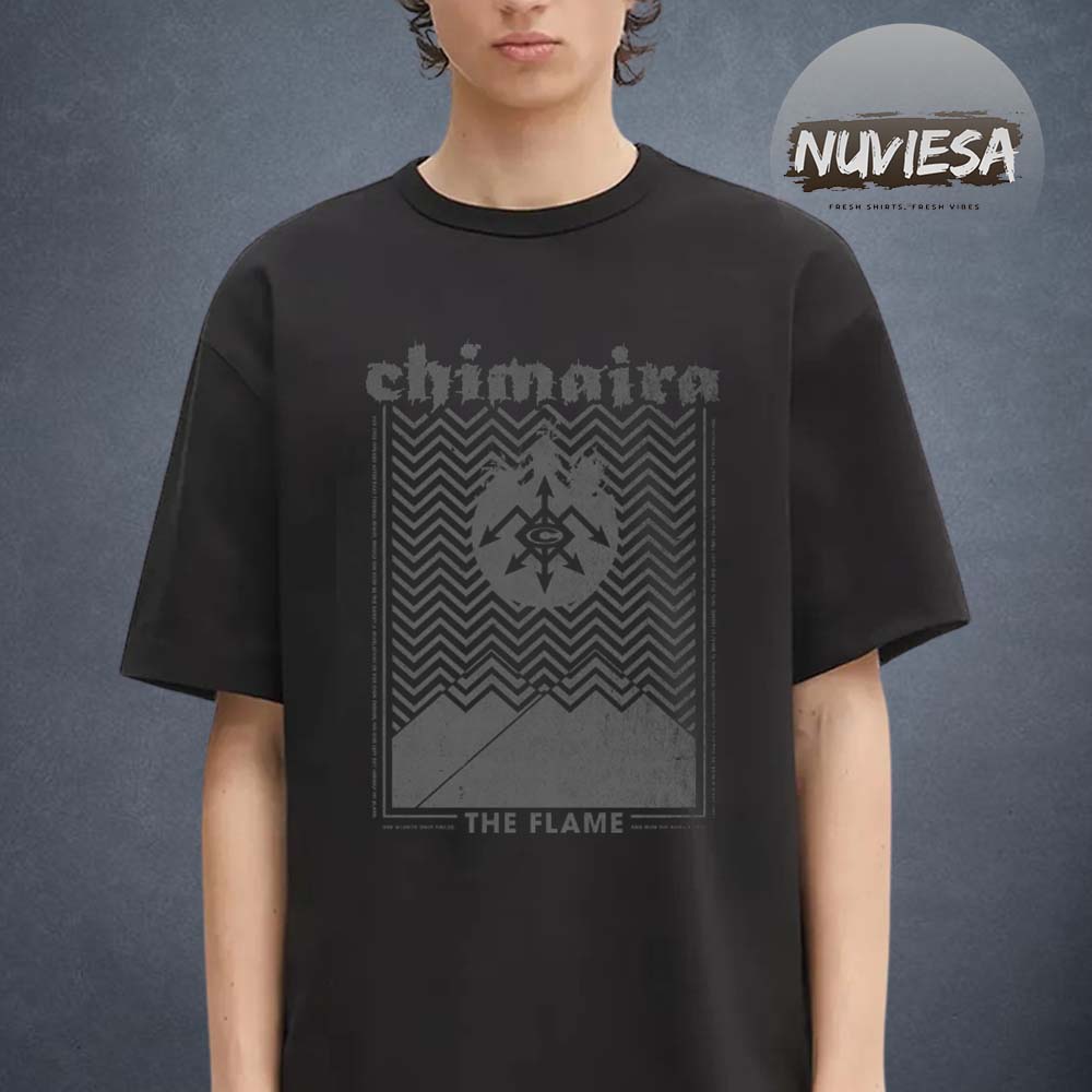 Chimaira Merch The Flame Black Lodge Variant Unisex T-Shirt Chimaira Merch The Flame Black Lodge Variant Unisex T-Shirt