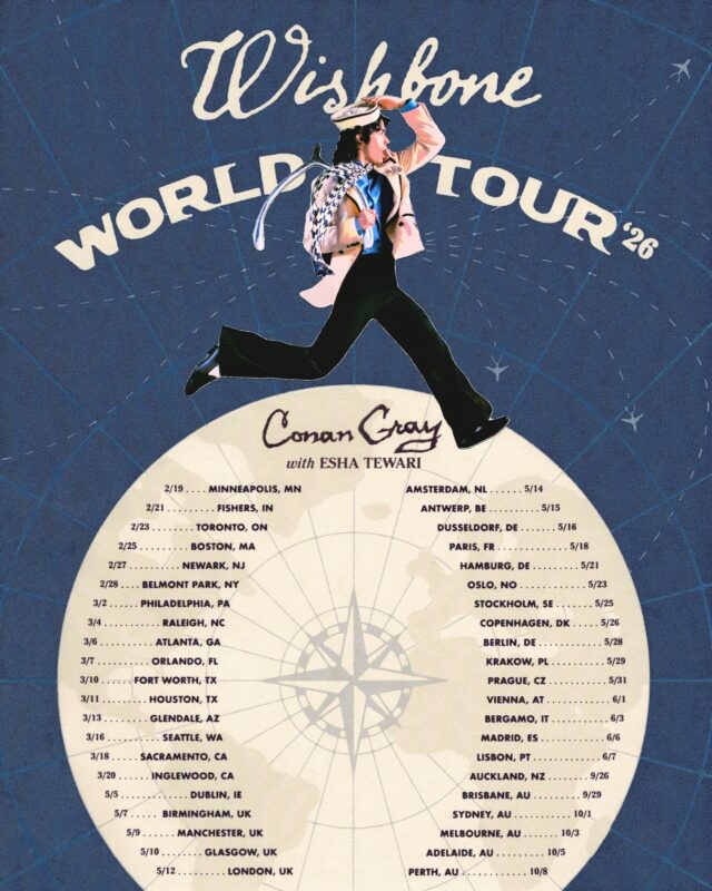 Conan Gray Merch Wishbone World Tour 26 Schedule