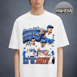 Dodgers World Series Merch Blue Heaven On Earth MLB 2025 Unisex T-Shirt