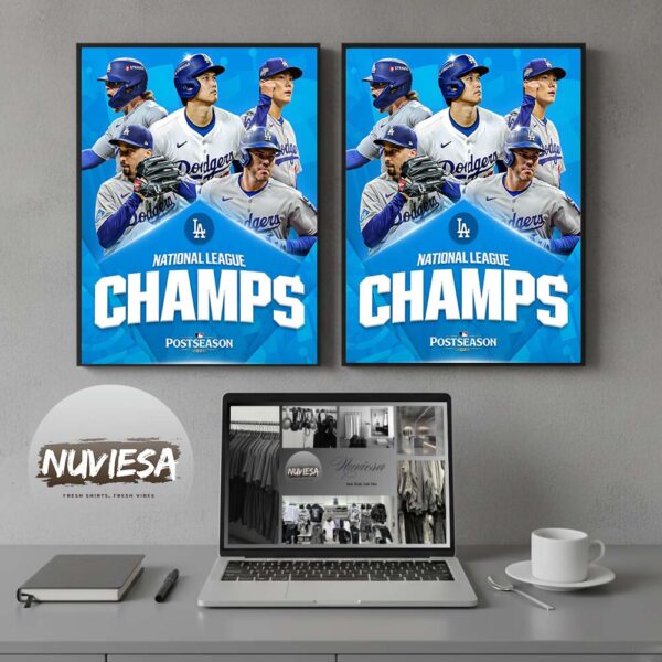 Dodgers World Series Merch National League Champs MLB Post Season 2025 Going Back To The World Series Home Decor Poster Canvas