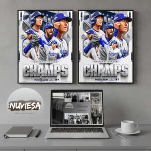 Dodgers World Series Merch National League Champs MLB Post Season 2025 Home Decor Poster Canvas