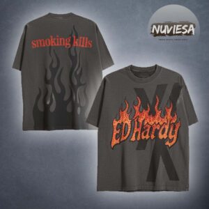 Ed Hardy x MGK Lost Americana Merch Collab Smoking Kills Unisex T-Shirt