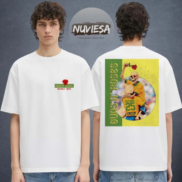 Guns N Roses At Allianz Parque In Sao Paulo Brasil On October 25 2025 Two Sided Unisex T-Shirt