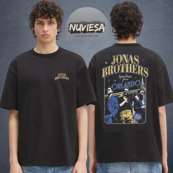 Jonas Brothers Greetings From Your Hometown At Kia Center In Orlando On October 26 2025 Two Sided Unisex T-Shirt