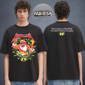 Metallica Merch Holiday Bellz Demon Two Sided Unisex T-Shirt
