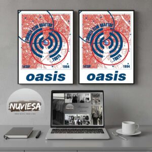 Oasis Exclusive Artworks Poster Definitely Maybe World Tour At Tokyo Shibuya Club Quattro On September 14 1994 Home Decor Poster Canvas