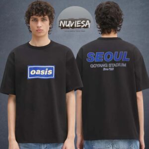 Oasis Merch Goyang Stadium Seoul Live 25 Logo Two Sided Unisex T-Shirt
