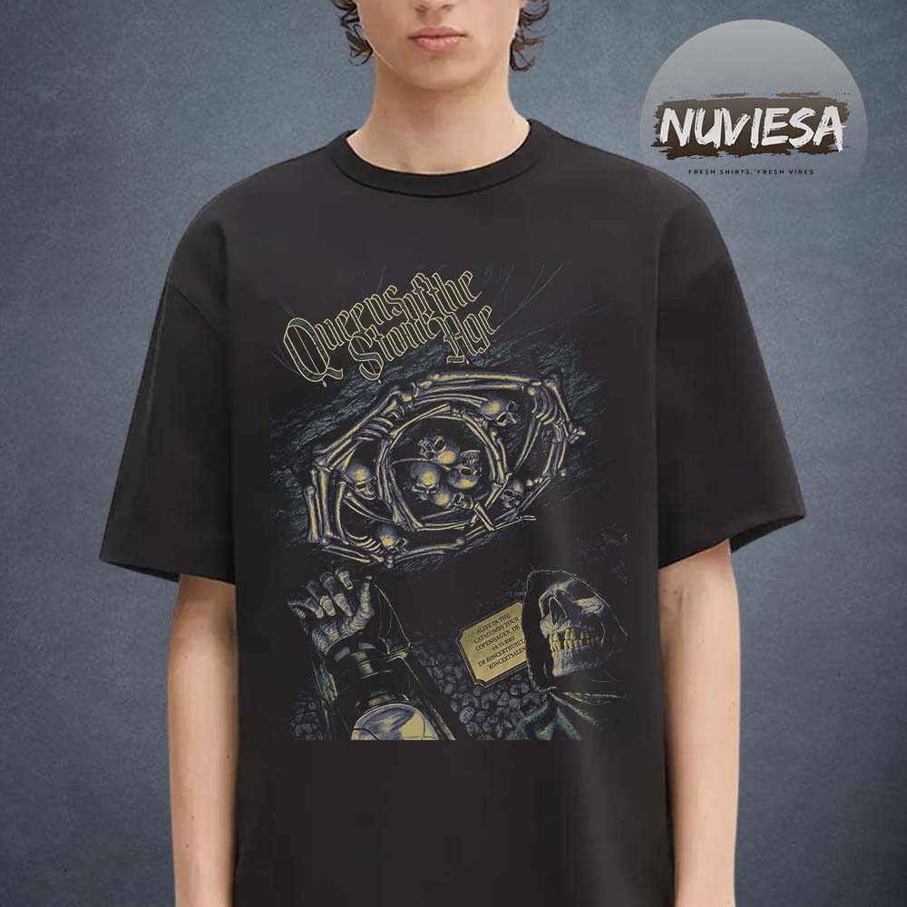 Queens Of The Stone Age Alive In The Catacombs Tour At Dr Koncertthuset Koncertsalen In Copenhagen DK On October 24 2025 Unisex T-Shirt Queens Of The Stone Age Alive In The Catacombs Tour At Dr Koncertthuset Koncertsalen In Copenhagen DK On October 24 2025 Unisex T-Shirt