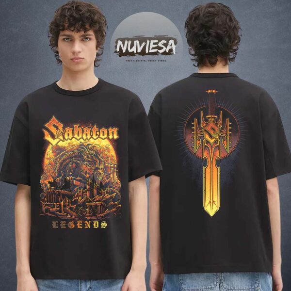 Sabaton Merch Legends Reborn Two Sided Unisex T-Shirt