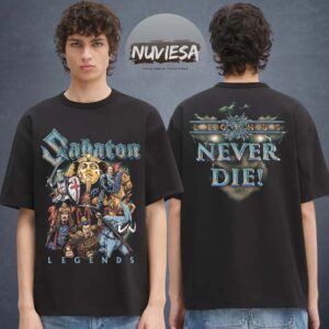 Sabaton Merch Vault Of Legends Blue Two Sided Unisex T-Shirt