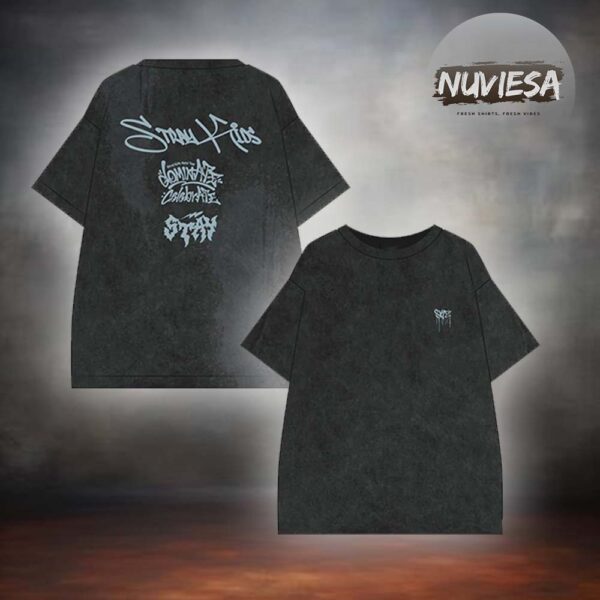 Stray Kids Merch Dominate Celebrate World Tour Two Sided Washed Shirt