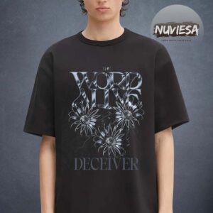 The World Alive Merch Chrome Flowers Black Tee The World Alive Merch Chrome Flowers Black Tee